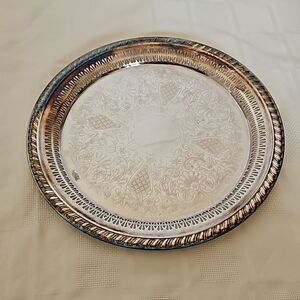 Rogers S.P.Brass Silver Serving Tray 13"